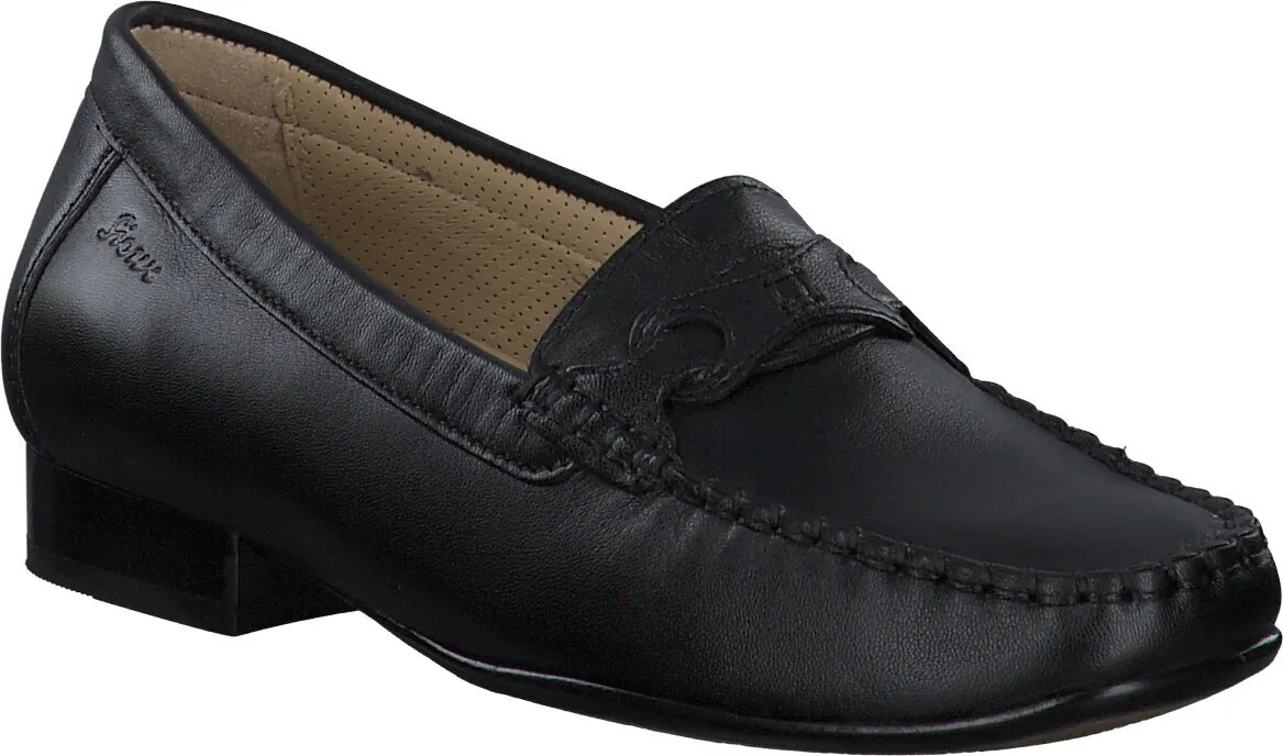 Damen-Slipper aus Leder 103001977287 (Schwarz)