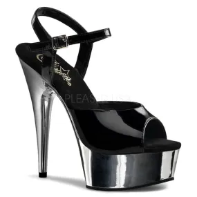 Sandalette schwarz-silber DELIGHT-609